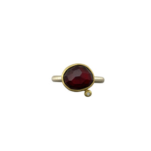 One of a Kind Rhodolite Garnet Ring-Rings-Heather Guidero-Pistachios