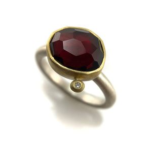 One of a Kind Rhodolite Garnet Ring-Rings-Heather Guidero-Pistachios