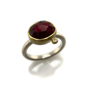 One of a Kind Rhodolite Garnet Ring-Rings-Heather Guidero-Pistachios