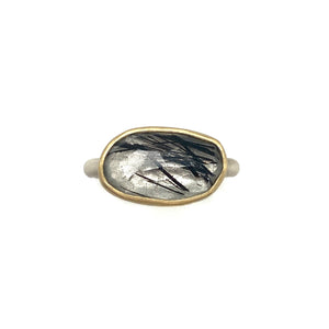 One of a Kind Tourmalated Quartz Ring-Rings-Heather Guidero-Pistachios