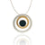 Onyx Circle Pendant Necklace-Necklaces-Manuela Carl-Pistachios