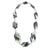 Op Art Silver Rhombus Statement Necklace-Necklaces-Jennifer Merchant-Pistachios