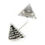 Op Art and Silver Triangle Double Ended Stick Pin-Pins-Jennifer Merchant-Pistachios