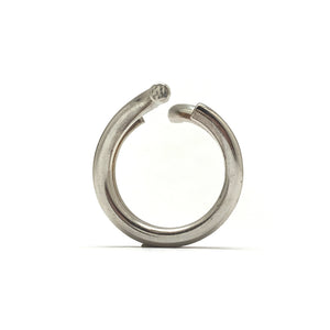 Open Faced Silver Ring-Rings-Fritz Heiring-Pistachios