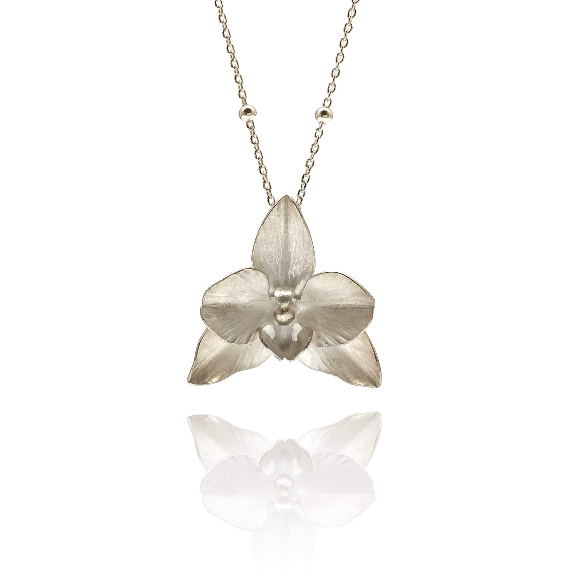 Orchid Necklace-Necklaces-Huiyu Chiu-Pistachios