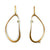 Organic Gold and CZ Dangle Earrings-Earrings-Aleksandra Przybysz-Pistachios