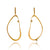 Organic Gold and CZ Dangle Earrings-Earrings-Aleksandra Przybysz-Pistachios