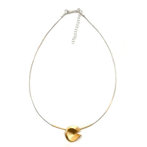 Organic Golden Petal Necklace-Necklaces-Anna Krol-Pistachios