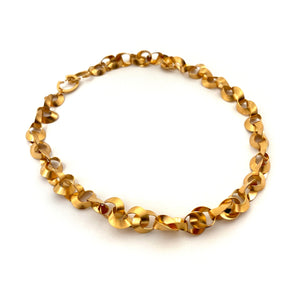 Organic Interlocking Gold Necklace-Necklaces-Arek Wolski-Pistachios