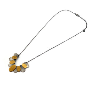 Oxidized Sterling Silver and 23k Gold Necklace-Necklaces-Austin Titus-Pistachios