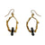 Oxidized Sterling Silver and Gold Vermeil Bird Earrings-Earrings-Lisa Cimino-Pistachios