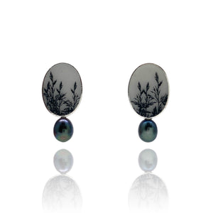 Pearl Drop Wheat Earrings-Earrings-Anna Bankuti-Pistachios