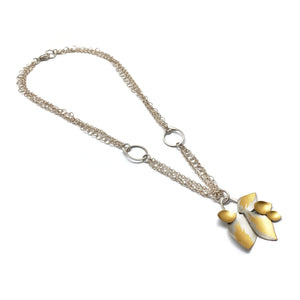 Petal and Chain Pendant-Necklaces-Judith Neugebauer-Pistachios