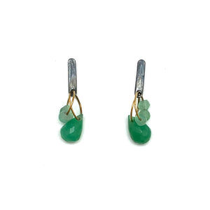 Petite Chrysoprase Dangle Earrings-Earrings-Heather Guidero-Pistachios