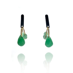 Petite Chrysoprase Dangle Earrings-Earrings-Heather Guidero-Pistachios