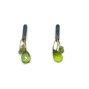 Petite Peridot Dangle Earrings-Earrings-Heather Guidero-Pistachios