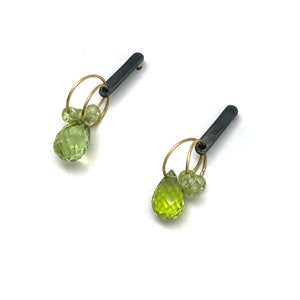 Petite Peridot Dangle Earrings-Earrings-Heather Guidero-Pistachios