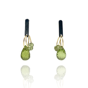 Petite Peridot Dangle Earrings-Earrings-Heather Guidero-Pistachios