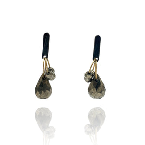 Petite Pyrite Dangle Earrings-Earrings-Heather Guidero-Pistachios