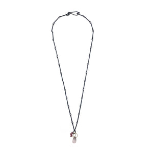 Petite Rose Quartz Pendant Necklace-Necklaces-Heather Guidero-Pistachios