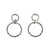 Petite Silver Double Hoop Earrings-Earrings-Julia Cabral-Pistachios