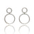 Petite Silver Double Hoop Earrings-Earrings-Julia Cabral-Pistachios