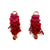 Pink Gradient And Gold Leaf Dangle Earrings-Earrings-Eve Balashova-Pistachios