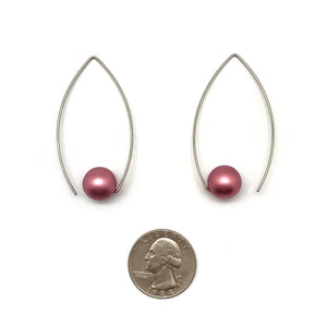 Pink Inverted Sphere Earrings-Earrings-Ursula Muller-Pistachios