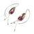 Pink and Silver Ombré Leaf Earrings-Earrings-Marcin Tyminski-Pistachios