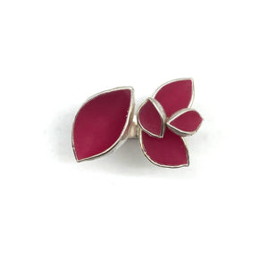 Pink and Silver Open Faced Ring-Rings-Sabine Müller-Pistachios