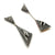 Pop Art Asymmetrical Double Triangle Drop Earrings-Earrings-Jennifer Merchant-Pistachios