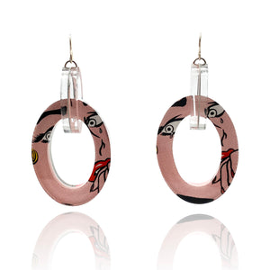 Pop Art Oval Link Hoops-Earrings-Jennifer Merchant-Pistachios