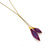 Purple Adjustable Nylon Bulb Necklace-Necklaces-Dorine Decayeux-Pistachios