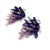 Purple Gradient And Silver Leaf Dangle Earrings-Earrings-Eve Balashova-Pistachios