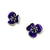 Purple Poppy Studs-Earrings-Georgia Charal-Pistachios