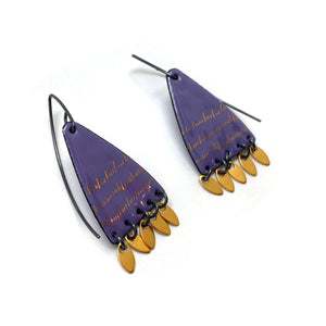 Purple and Gold Enamel Earrings-Earrings-Jenne Rayburn-Pistachios