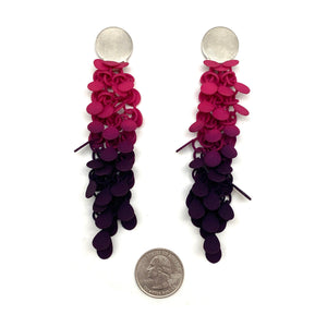 Purple and Pink Gradient Dangle Earrings-Earrings-Eve Balashova-Pistachios