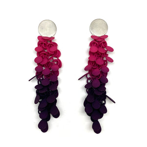 Purple and Pink Gradient Dangle Earrings-Earrings-Eve Balashova-Pistachios