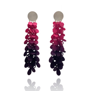 Purple and Pink Gradient Dangle Earrings-Earrings-Eve Balashova-Pistachios