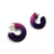 Purple and Pink Small Gradient Hoop Earrings-Earrings-Eve Balashova-Pistachios