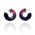 Purple and Pink Small Gradient Hoop Earrings-Earrings-Eve Balashova-Pistachios