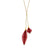 Red Adjustable Nylon Large Bulb Necklace-Necklaces-Dorine Decayeux-Pistachios