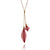 Red Adjustable Nylon Large Bulb Necklace-Necklaces-Dorine Decayeux-Pistachios