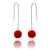 Red Bead Earrings-Earrings-Monica Nesseler-Pistachios