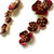 Red Five Flower Earrings-Earrings-Georgia Charal-Pistachios