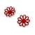 Red Flower Stud Earrings-Earrings-Eve Balashova-Pistachios