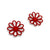 Red Flower Stud Earrings-Earrings-Eve Balashova-Pistachios