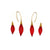 Red Nylon Double Bulb Threader Earrings-Earrings-Dorine Decayeux-Pistachios