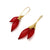 Red Nylon Double Bulb Threader Earrings-Earrings-Dorine Decayeux-Pistachios