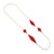 Red Nylon Multi-Bulb Necklace-Necklaces-Dorine Decayeux-Pistachios